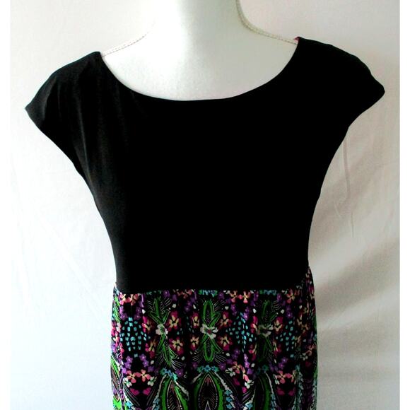 London Times Women's Multi Color Floral Print Sleeveless Pull Over Dress Size 8 - Picture 2 of 9